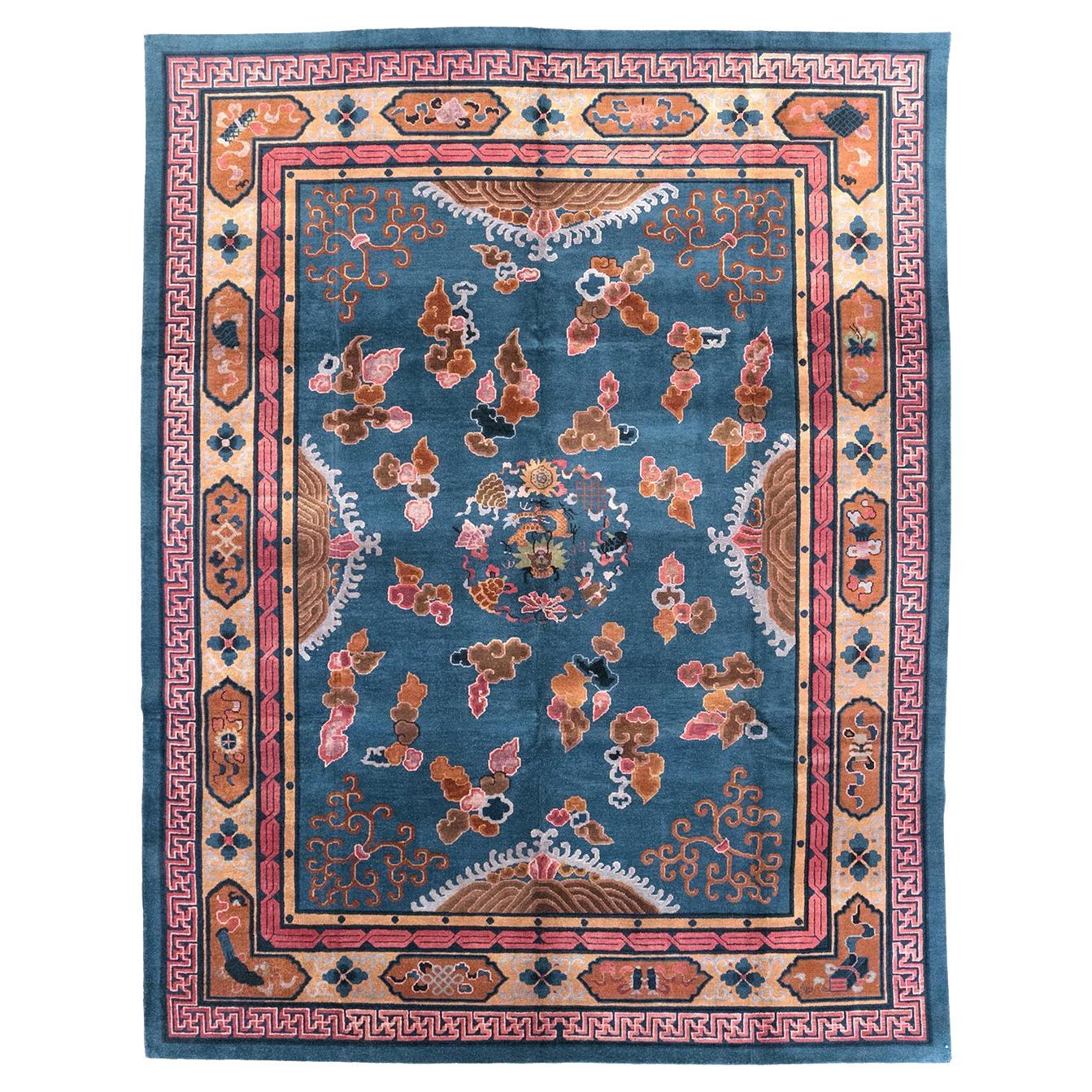 Vintage Chinese Peking Room Size Carpet