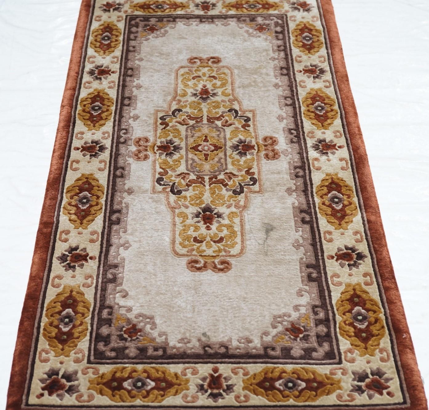 Vintage Chinese Silk Rug 2'3'' x 4'7'' For Sale 3
