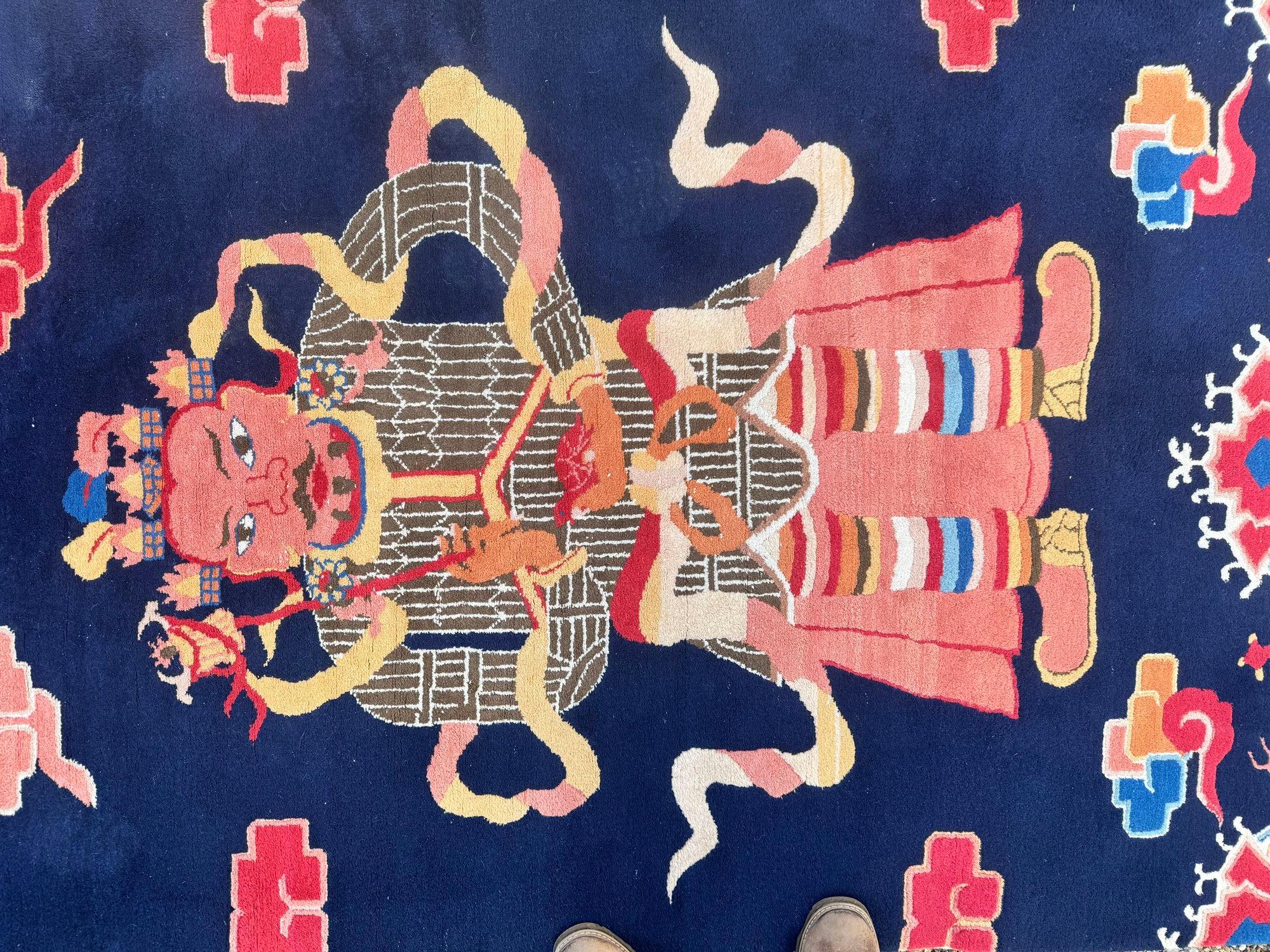 Vintage Chinesisch Peking Teppich 2.43m x 1.27m im Angebot 9