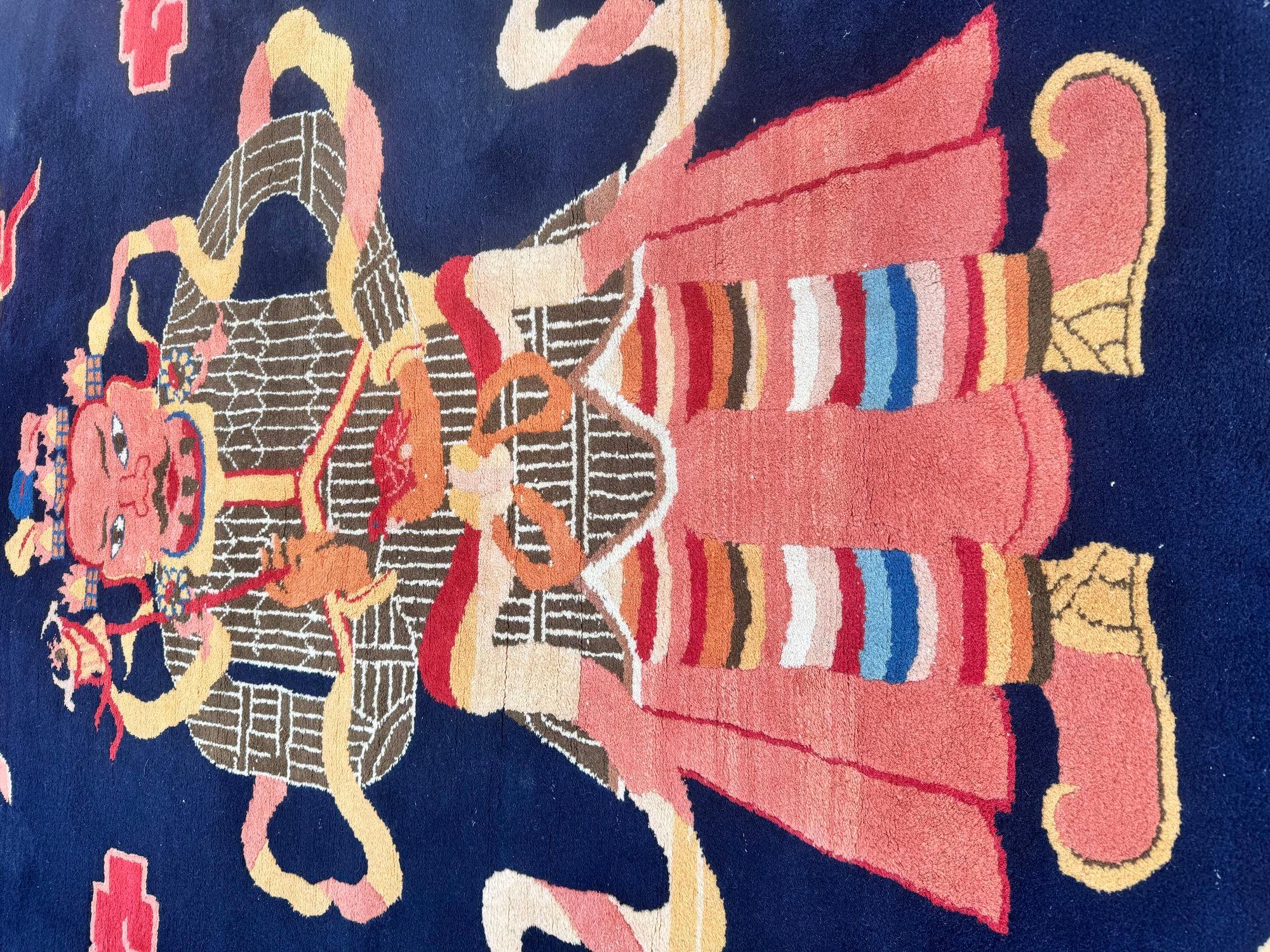 Vintage Chinesisch Peking Teppich 2.43m x 1.27m im Angebot 3