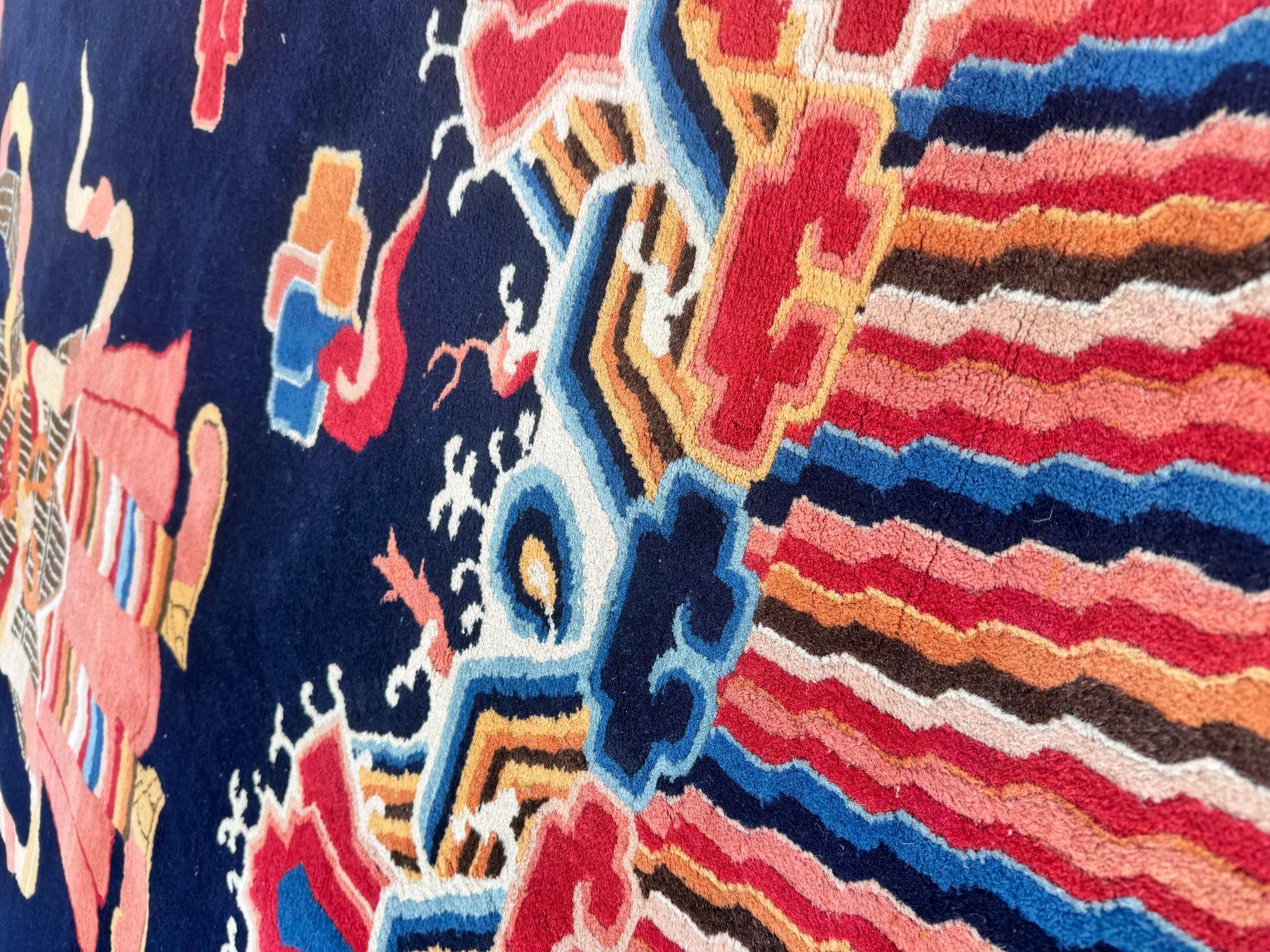 Vintage Chinesisch Peking Teppich 2.43m x 1.27m im Angebot 4