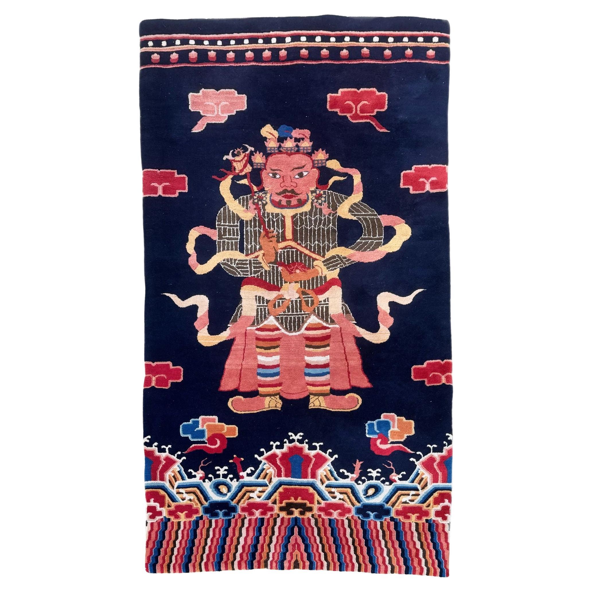 Vintage Chinese Peking Rug 2.43m x 1.27m