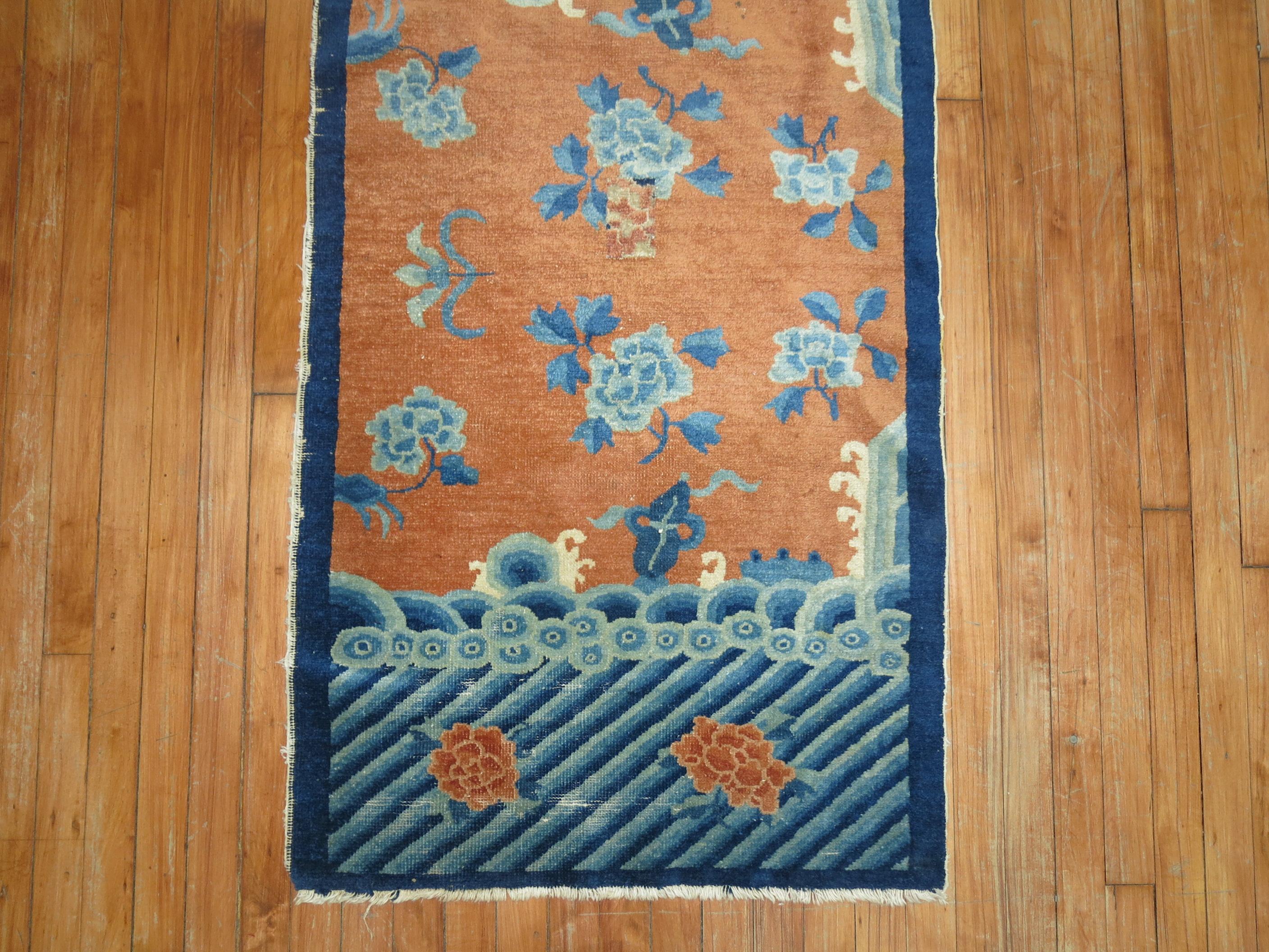 A one of a kind mid-20th century Chinese Peking rug.