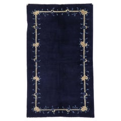 Vintage Chinese Peking Rug with Chinoiserie Style