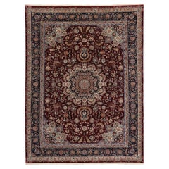 Tapis vintage de style persan avec arabesque baroque de style Regency