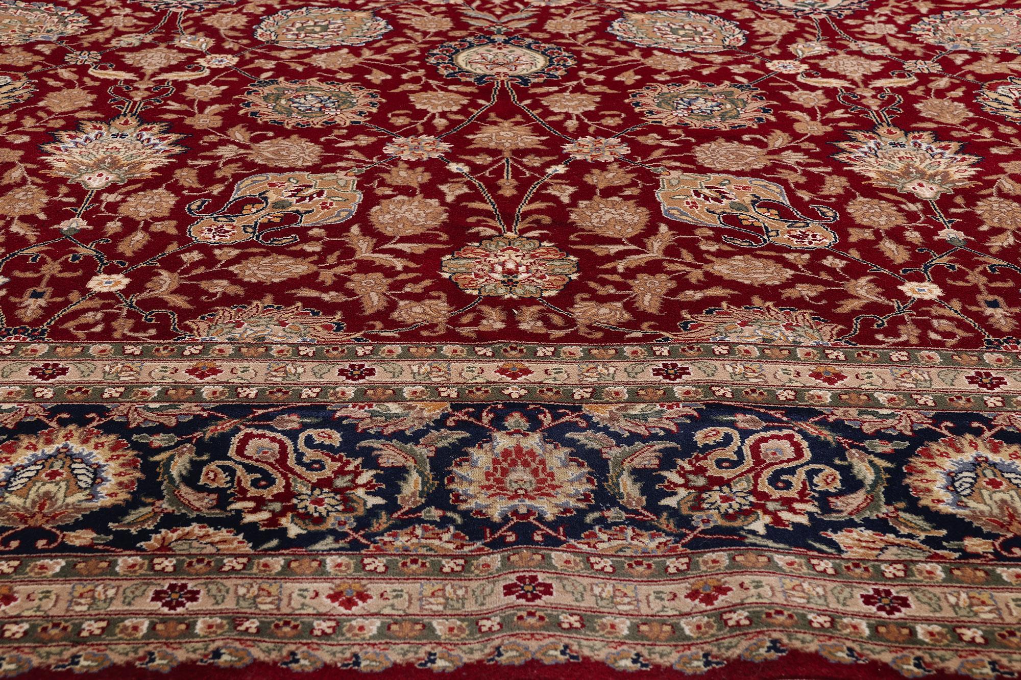 20ième siècle Tapis chinois persan vintage de conception Tabriz de style colonial et fédéral en vente