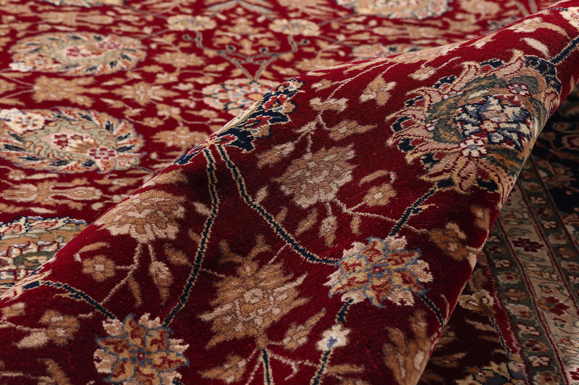 Tapis chinois persan vintage de conception Tabriz de style colonial et fédéral en vente 1