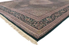Vintage Chinese Persian Tabriz Rug with Mahi Fish Design and Old World Style