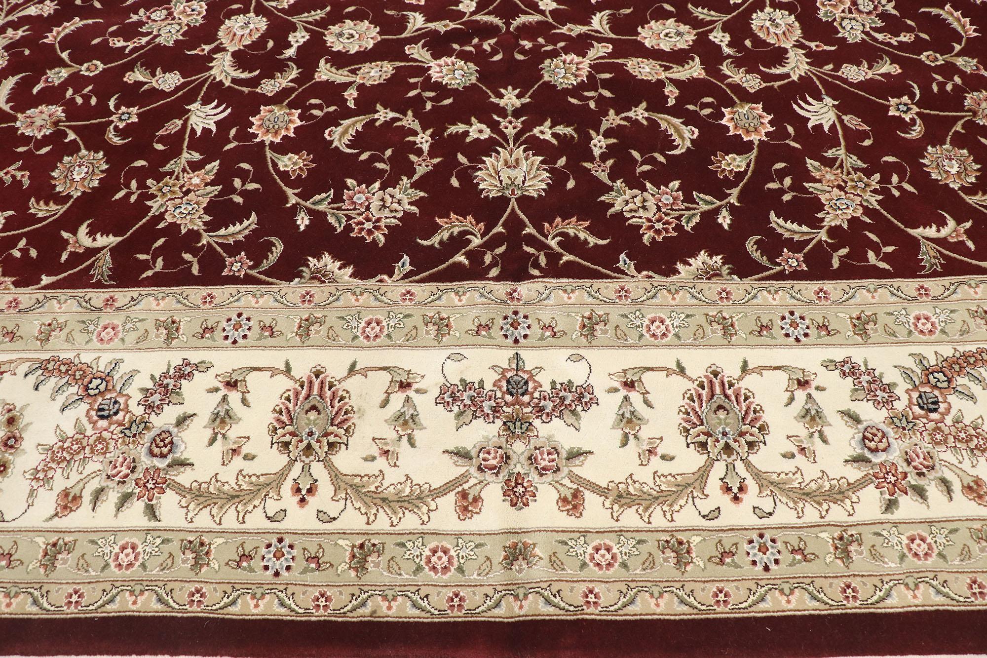 Vintage Chinese Persian Tabriz Traditional Style Rug In Good Condition For Sale In Dallas, TX