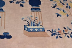 Vintage Chinese Pictorial Wool Rug