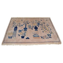 Retro Chinese Pictorial Wool Rug