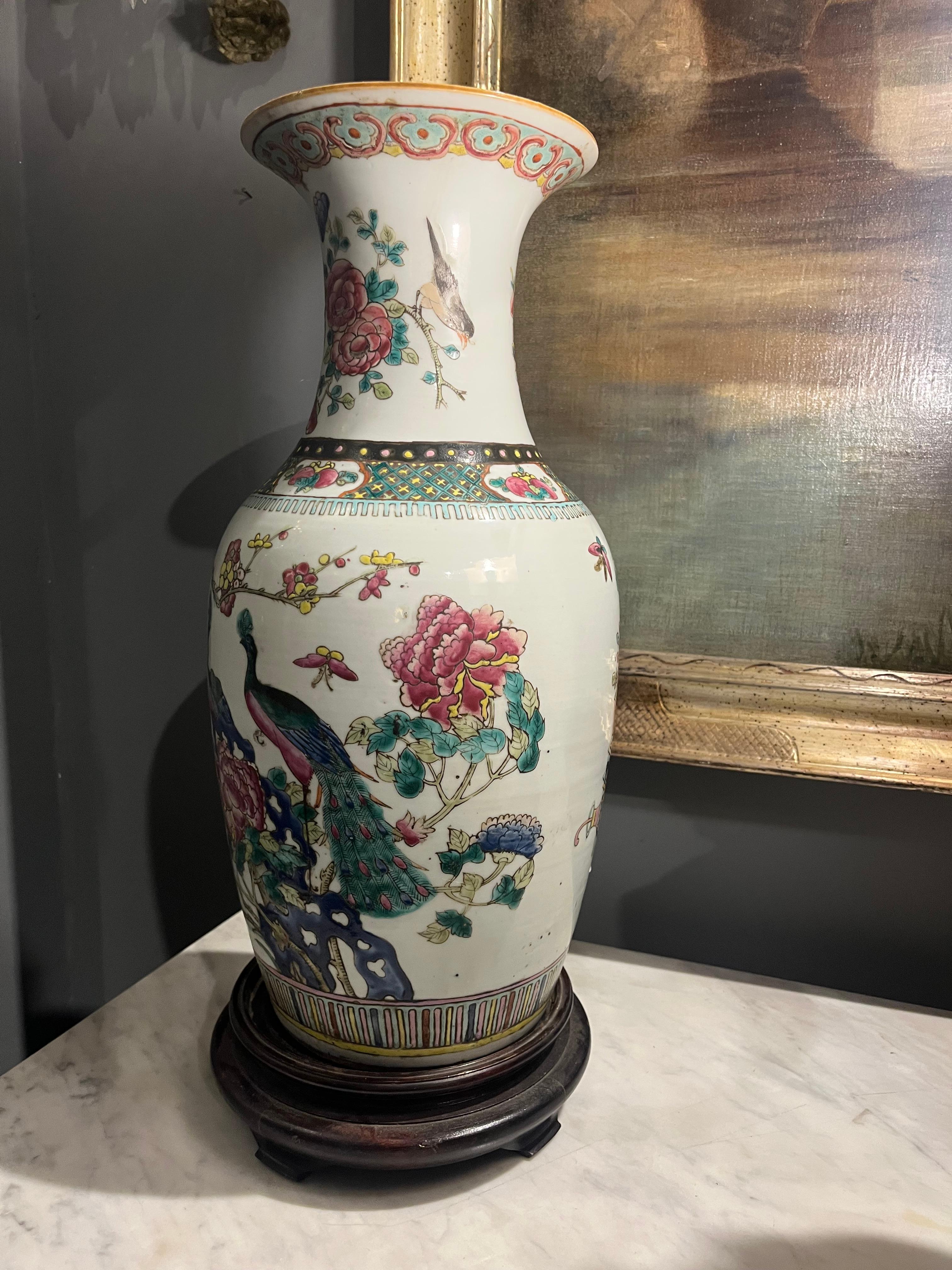 Porcellana vintage chinese porcelain enamel vase in vendita