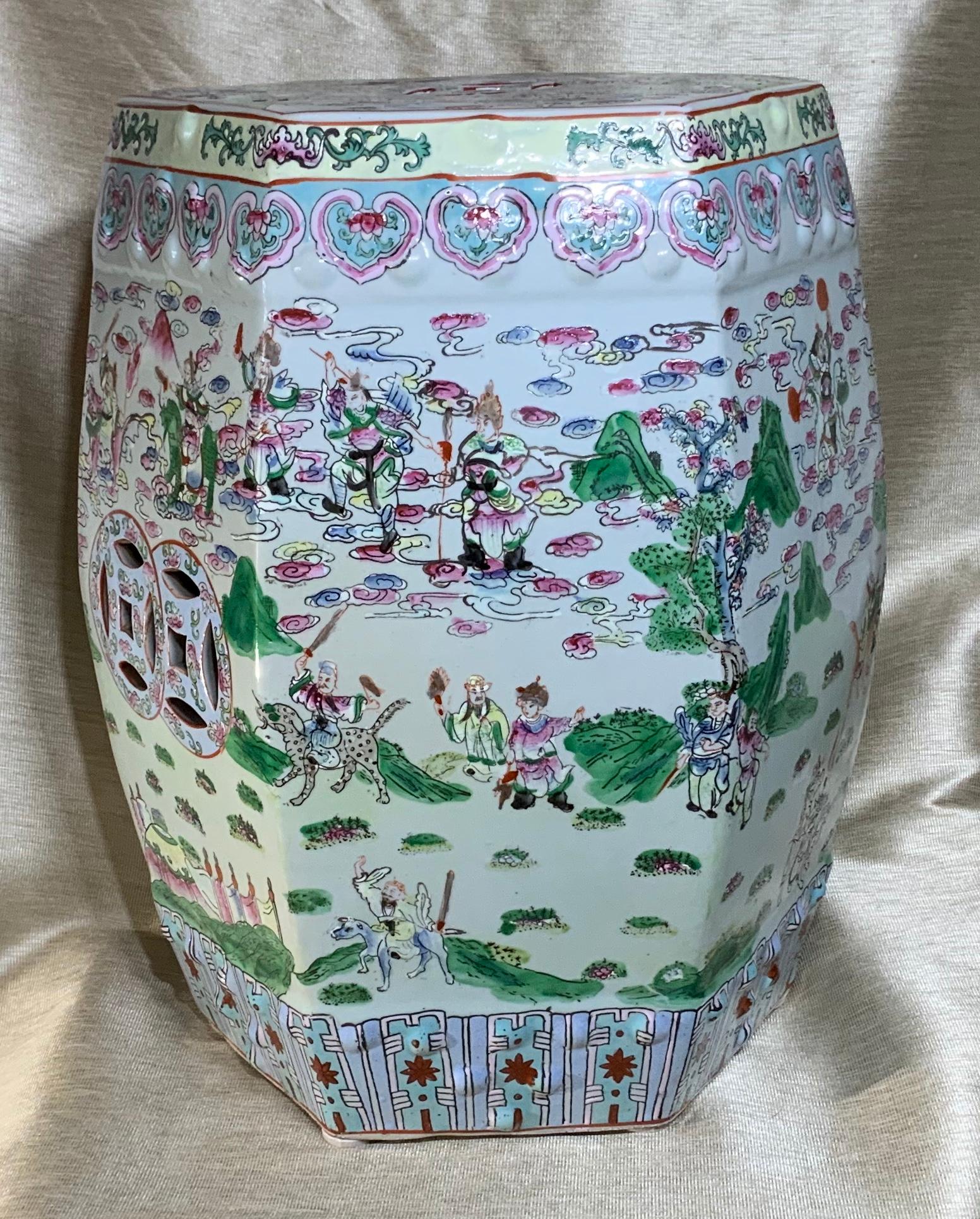 Vintage Chinese Porcelain Garden Stool 2