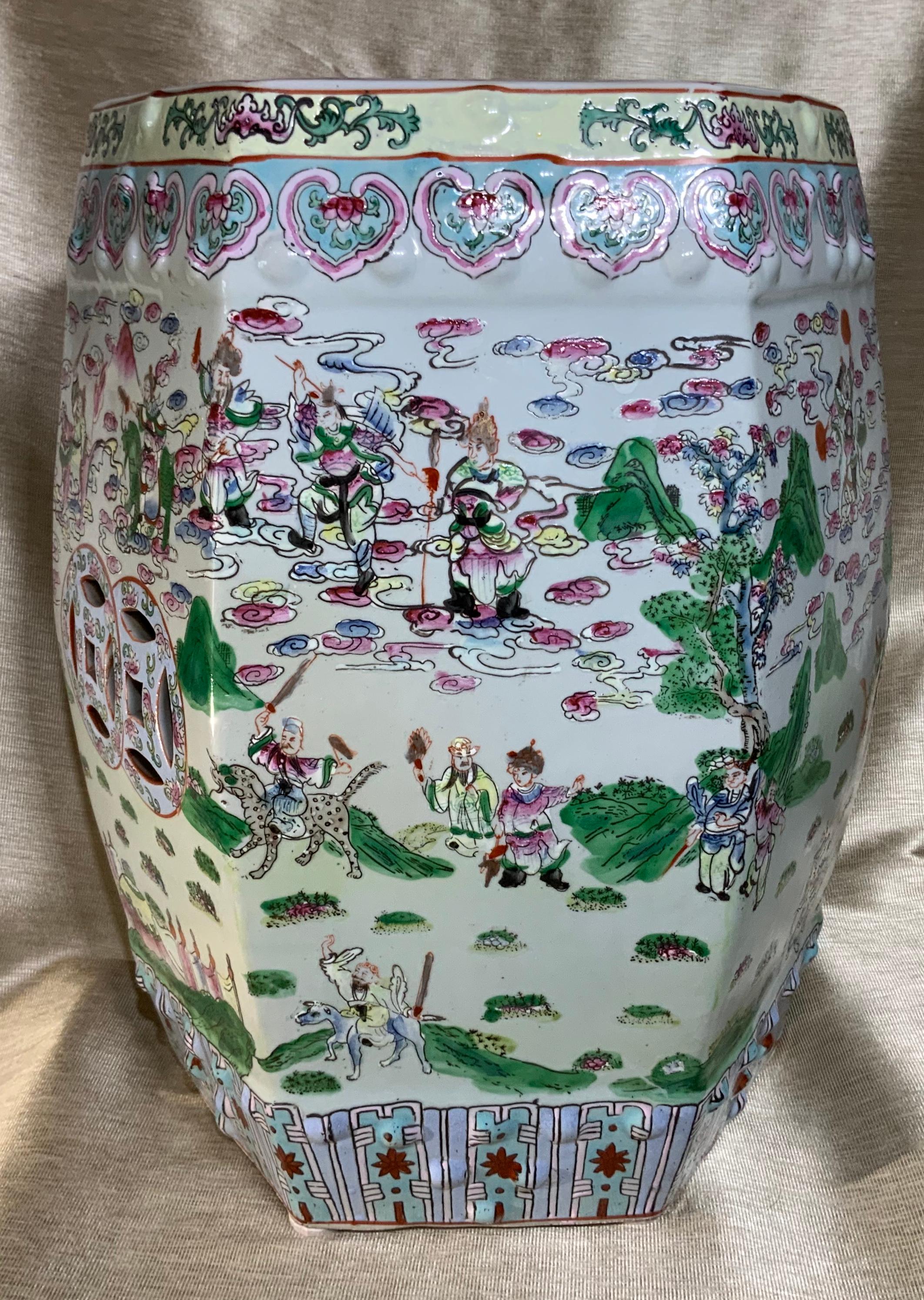 Vintage Chinese Porcelain Garden Stool 3