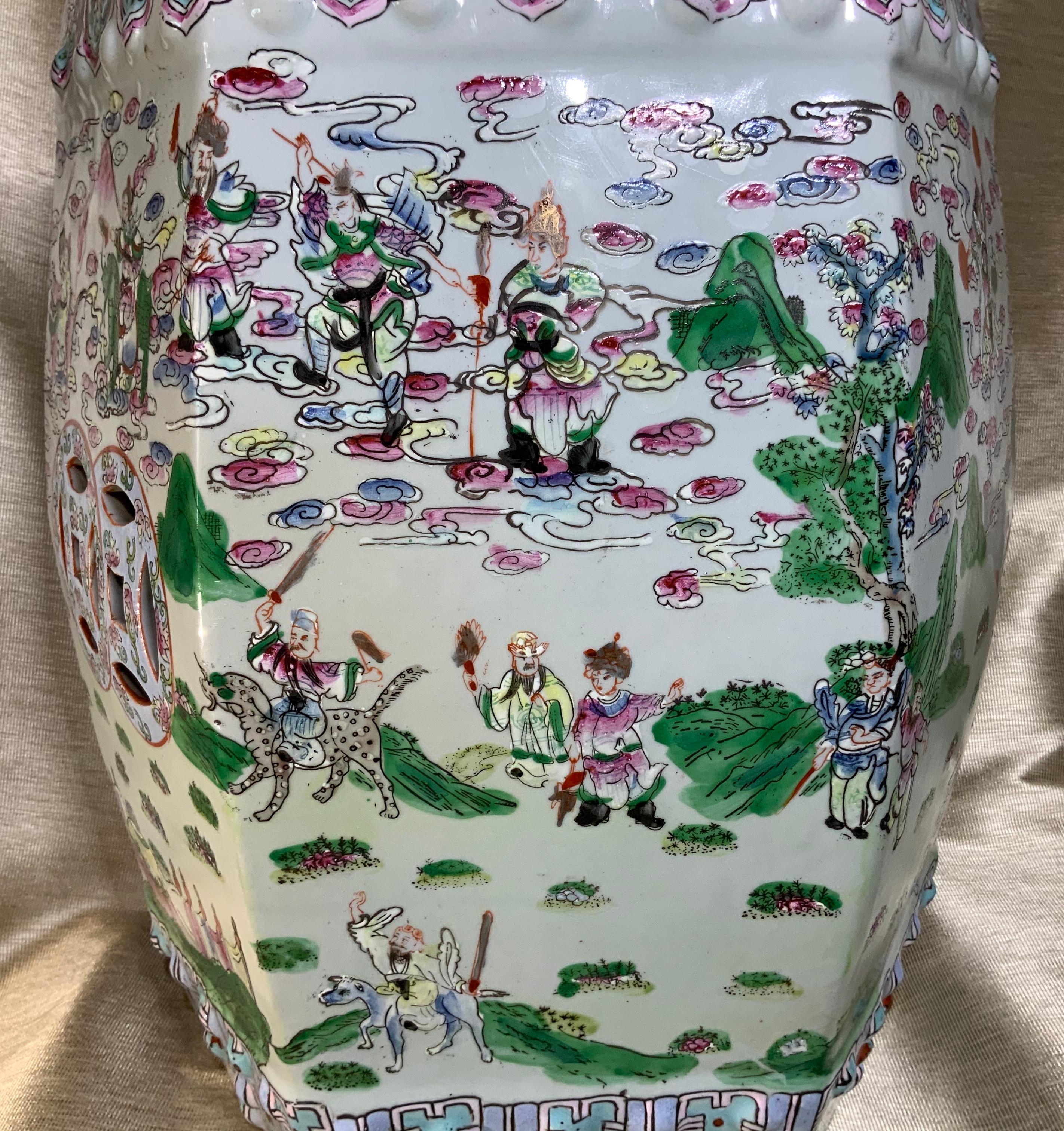 Vintage Chinese Porcelain Garden Stool 4