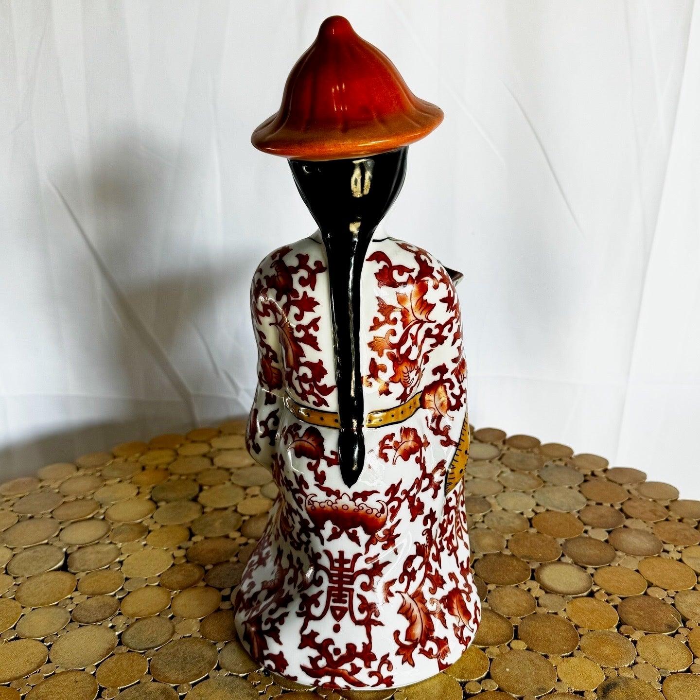 Vintage Chinese Porcelain Imperial Servant Sculptures - Set of 2 For Sale 7