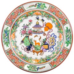 Plato de porcelana china vintage, fabricado en China, principios del siglo XX