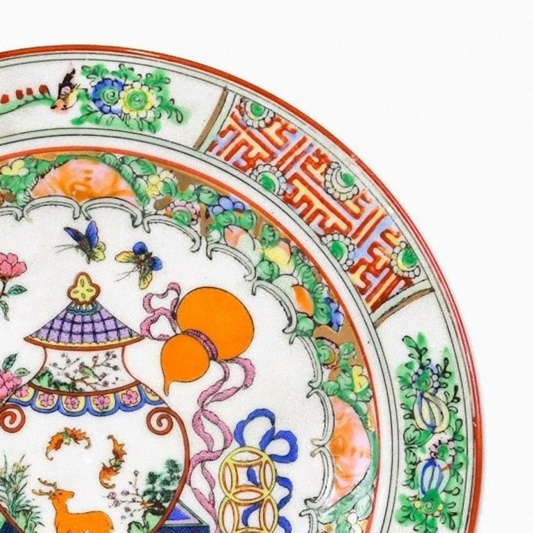 Chinois Vieille assiette en porcelaine chinoise:: fabriquée en Chine:: début du 20ème siècle en vente