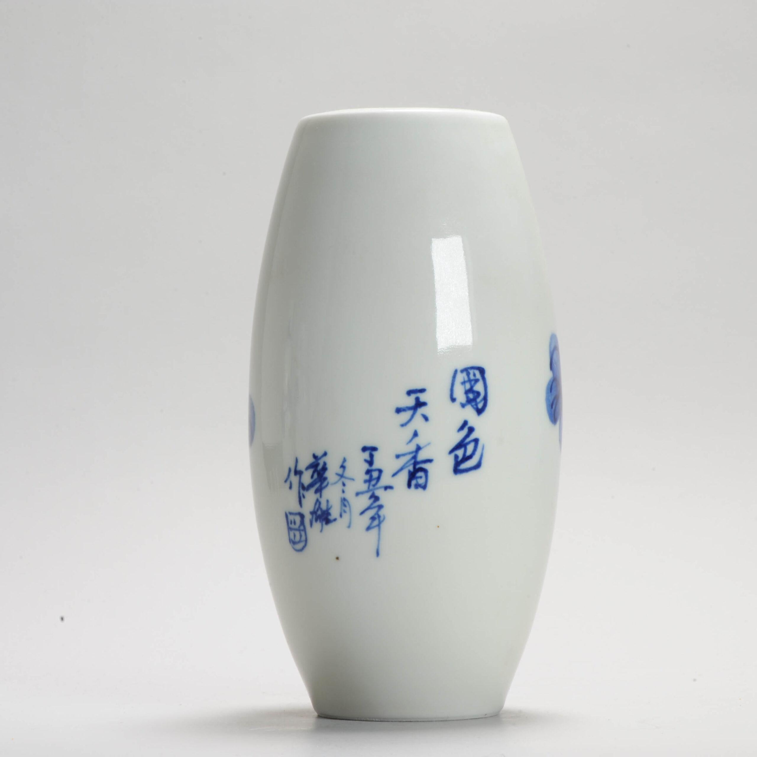 Vaso d'epoca in porcellana cinese PROC Liling Flower Insects Underglaze, 20° sec. In condizioni buone in vendita a Amsterdam, Noord Holland