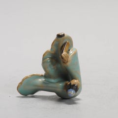 Vintage Chinese Porcelain PROC Miniature Shiwan Figure, 1990/80s