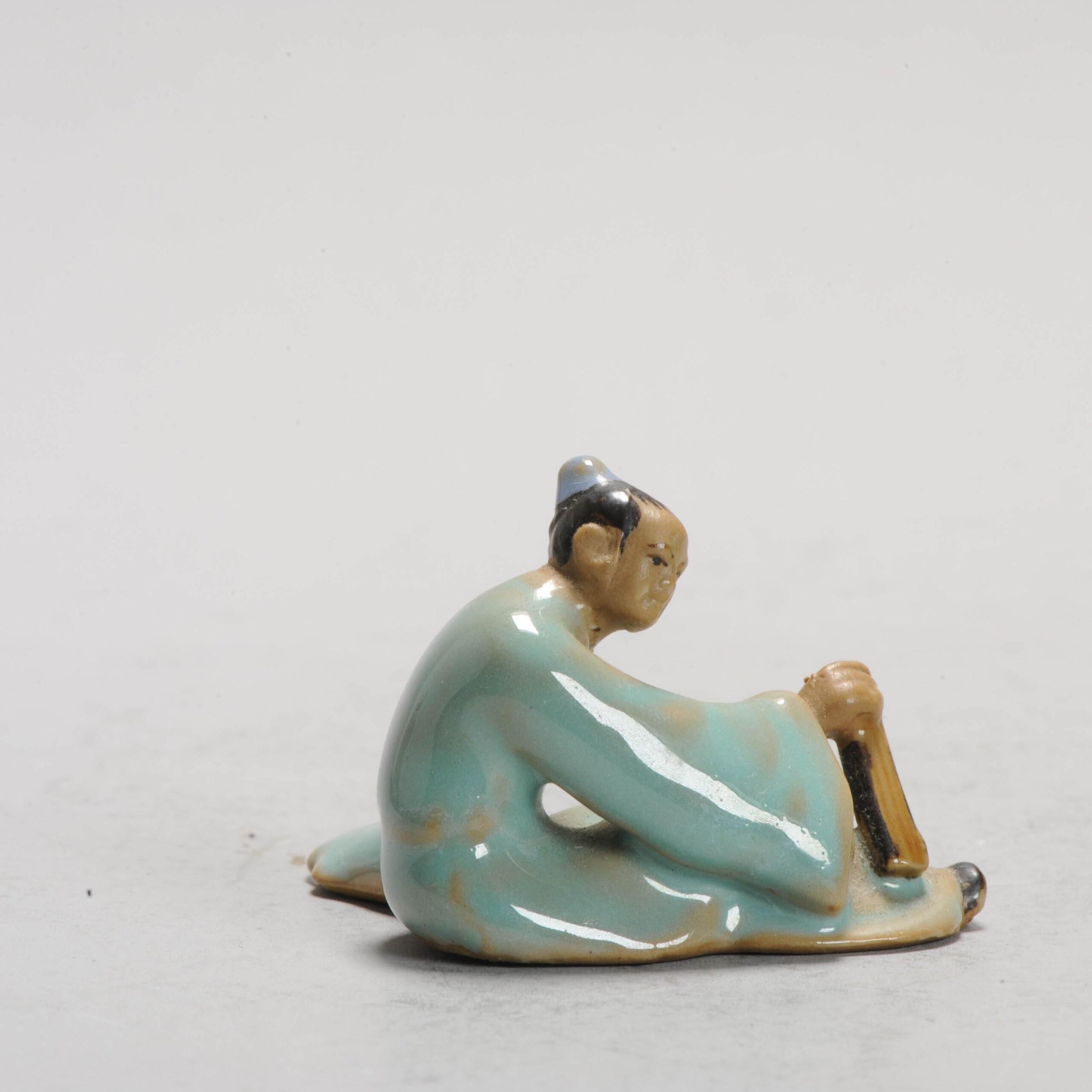 Miniature Shiwan en porcelaine chinoise PROC, 1990/80s Bon état - En vente à Amsterdam, Noord Holland