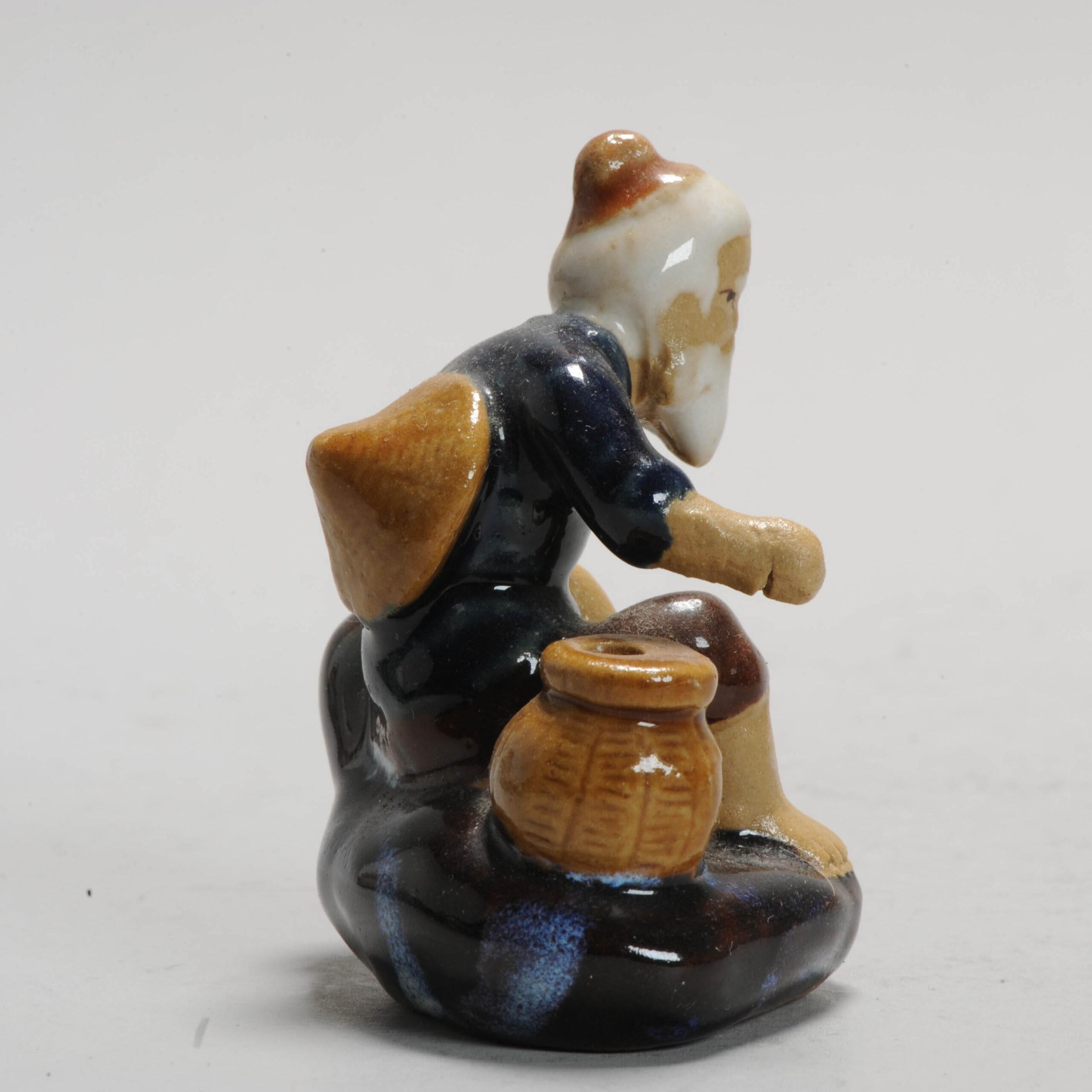 Cinese Figura di porcellana cinese d'epoca PROC Shou Lao Shiwan, anni 1990/80 in vendita