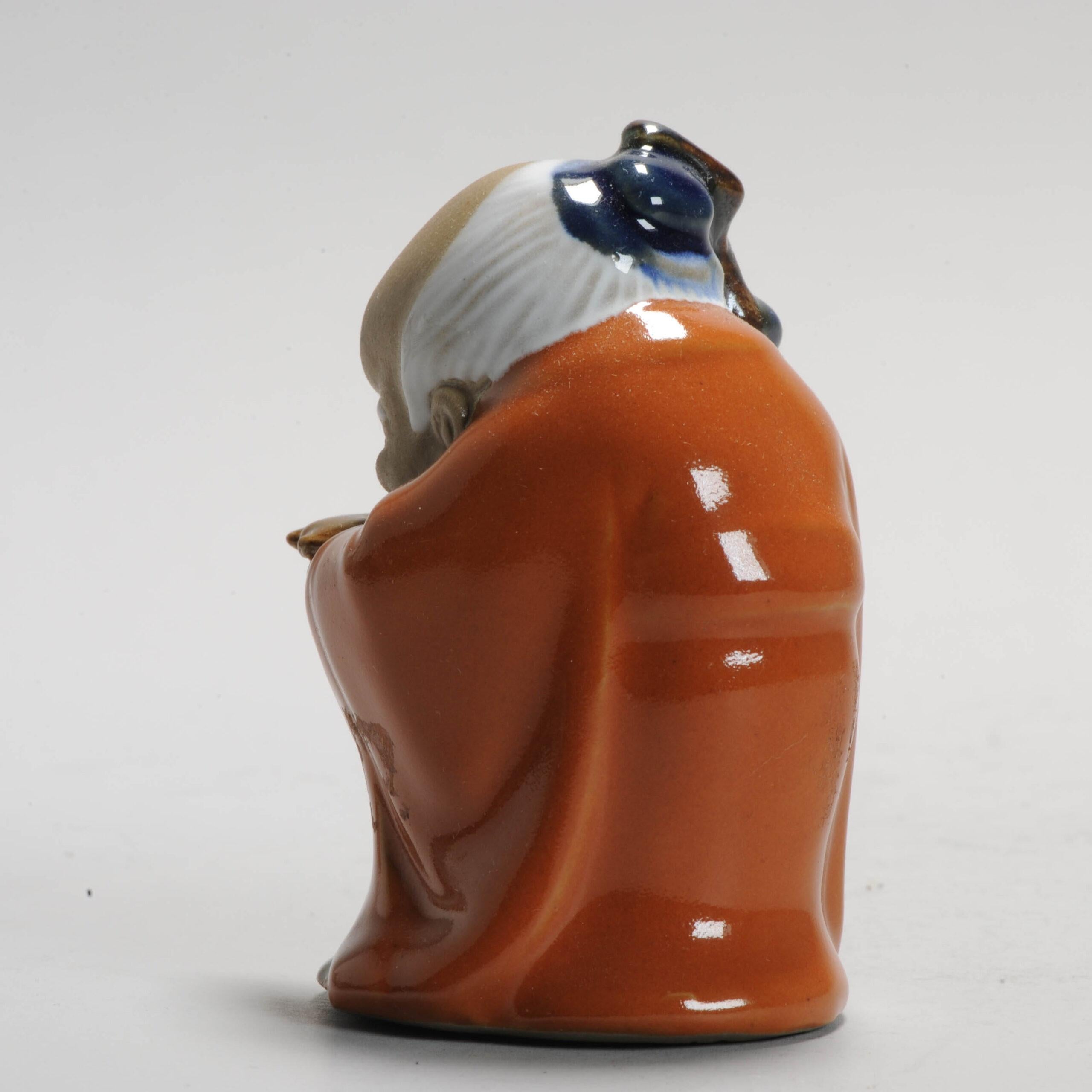 Cinese Figura di porcellana cinese d'epoca PROC Shou Lao Shiwan, anni 1990/80 in vendita