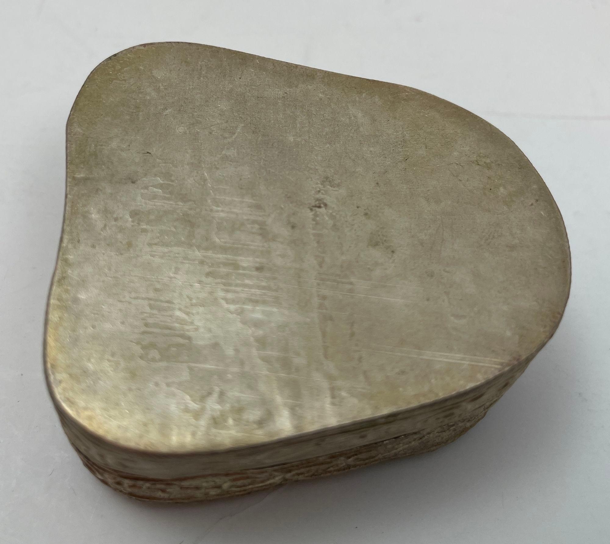 Metal Vintage Chinese Porcelain Shard Box Oriental Decorative Nickel Silver For Sale
