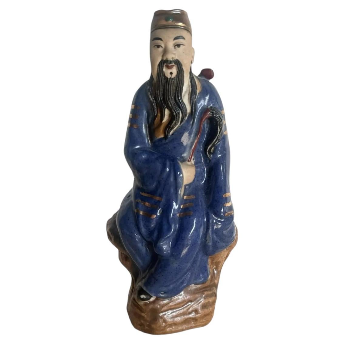 Vintage Chinese Porcelain Wise Man Figurine/Sculpture