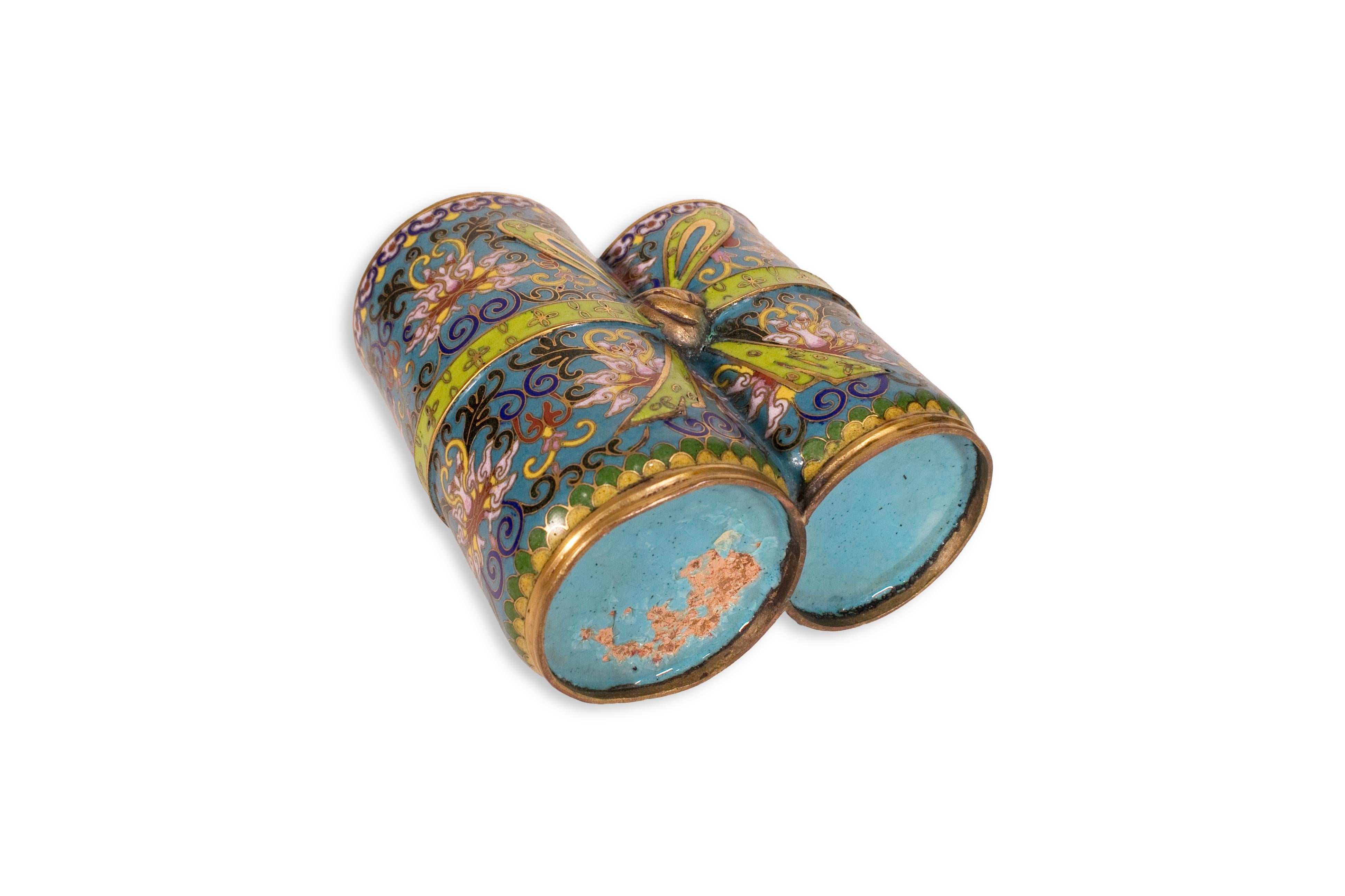 Vintage Chinese Qing Dynasty Schreibtisch oder Kalligraphie Set Cloisonne asiatischen Gelehrten im Angebot 9
