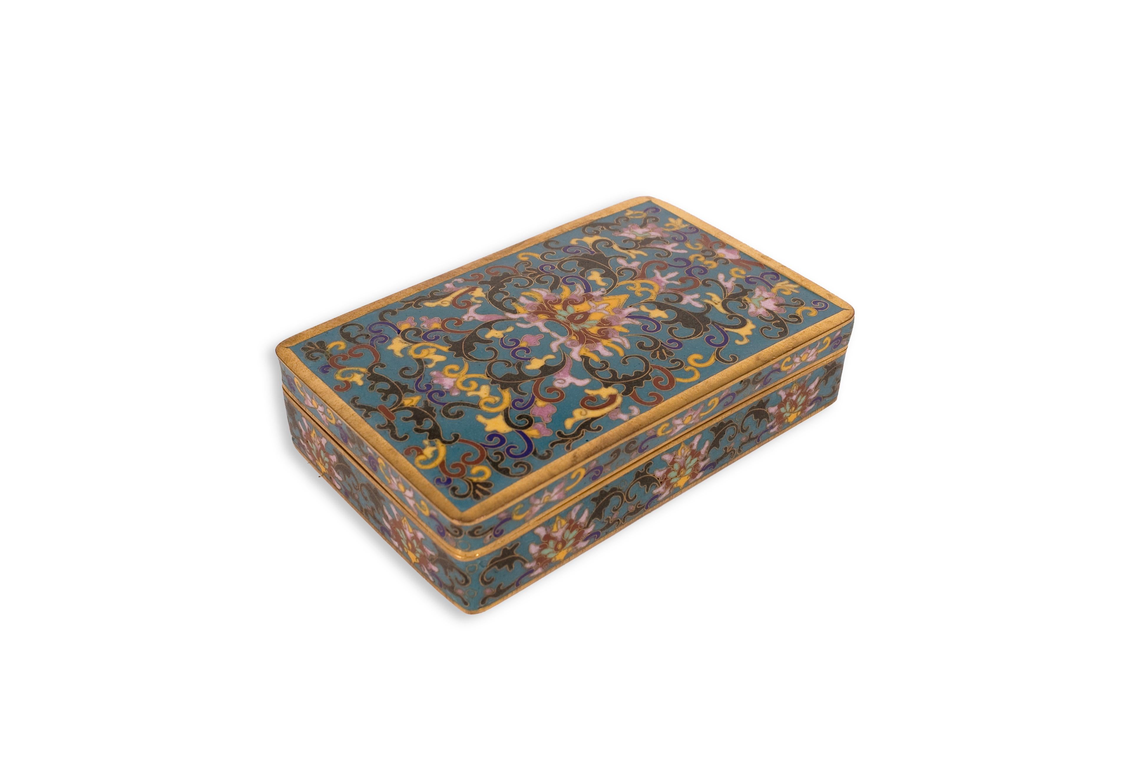 Vintage Chinese Qing Dynasty Schreibtisch oder Kalligraphie Set Cloisonne asiatischen Gelehrten im Angebot 2
