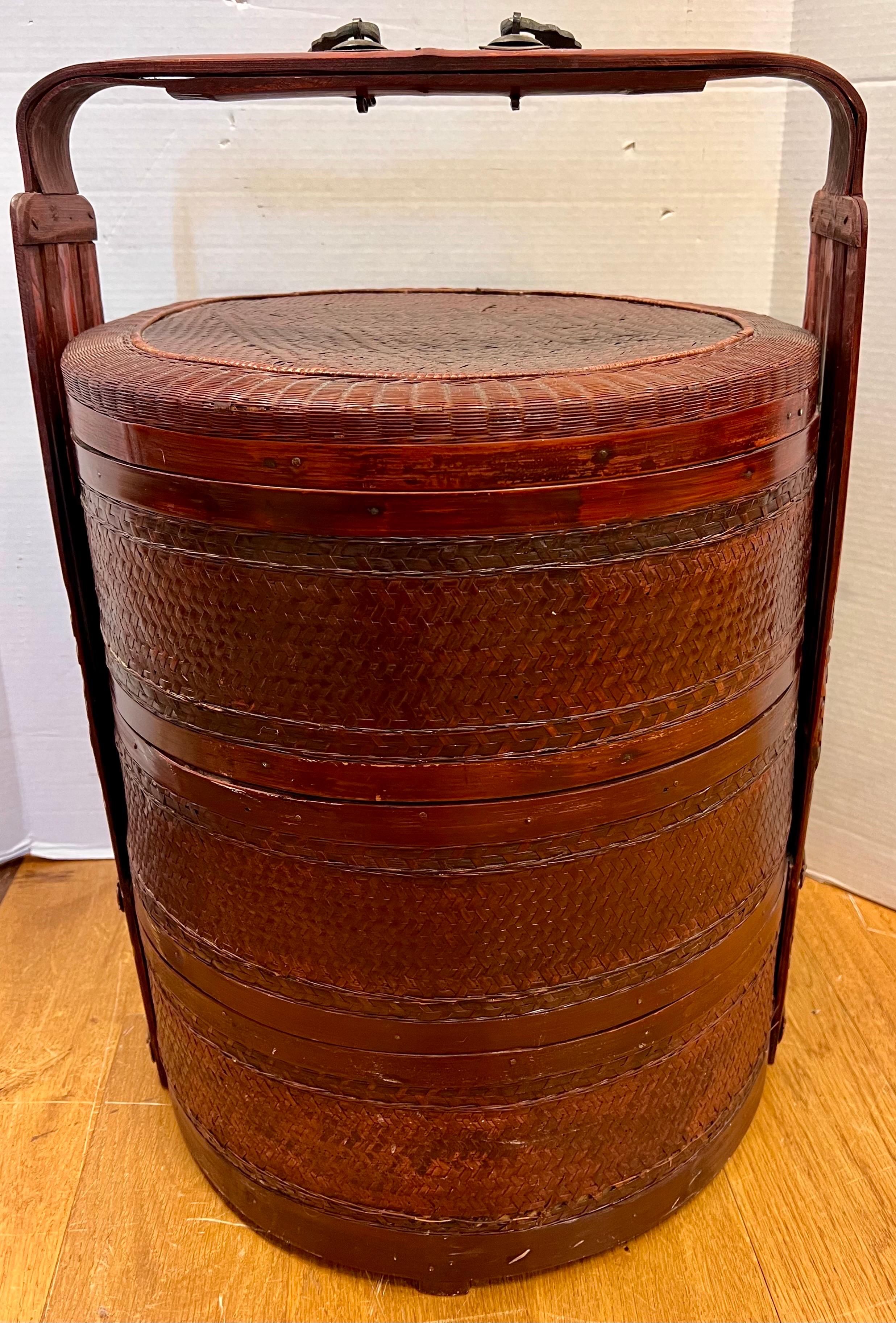 antique chinese wedding basket