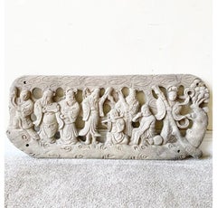 Vintage Chinese Resin Sculpture Relief - a Pair