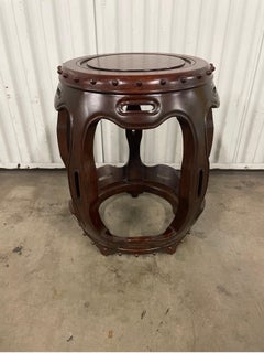 Vintage Chinese Rosewood Garden Seat, Classic Style, Circa 1950s