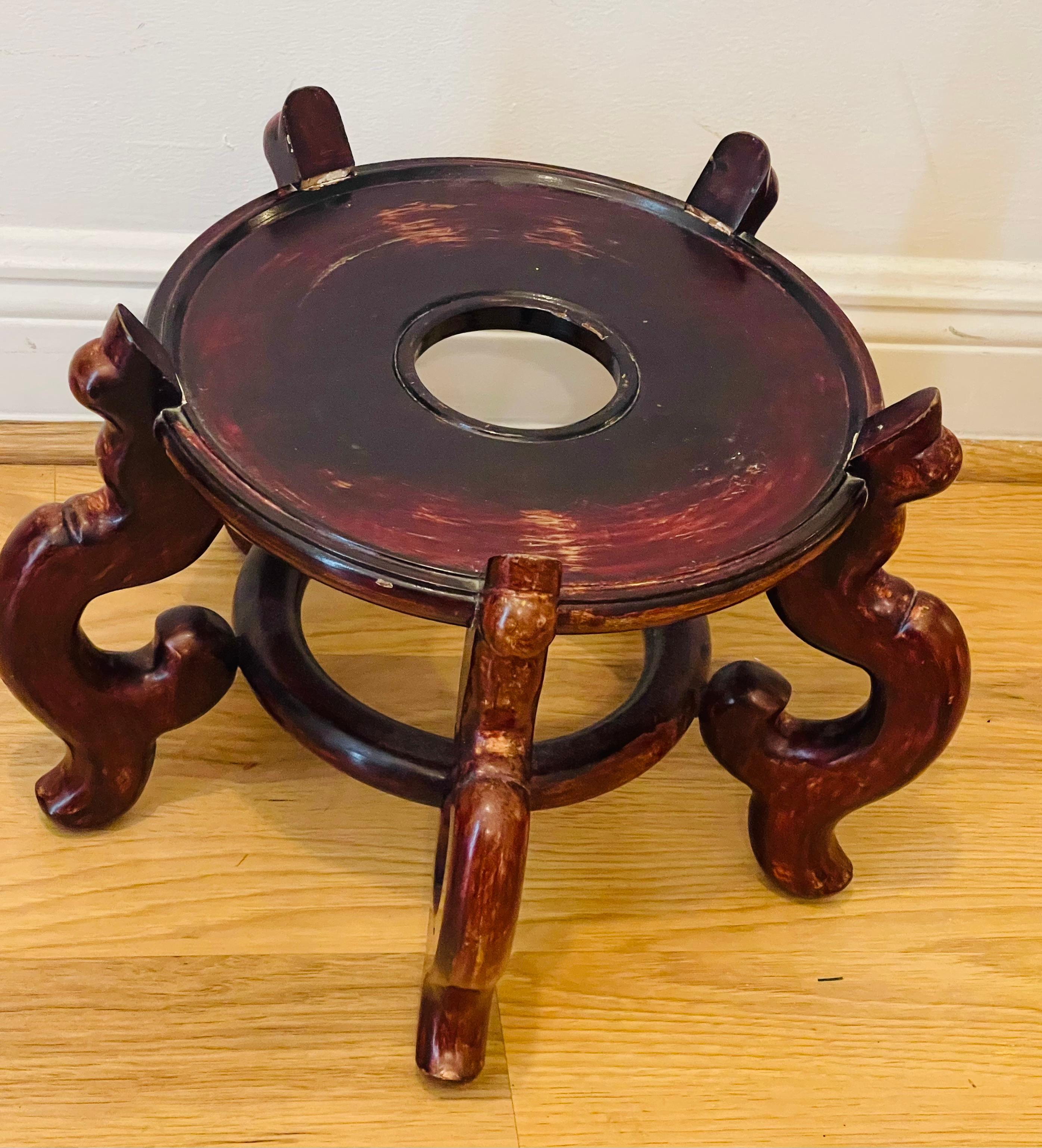 Piani o portavasi in palissandro cinese d'epoca, dimensioni interne 11