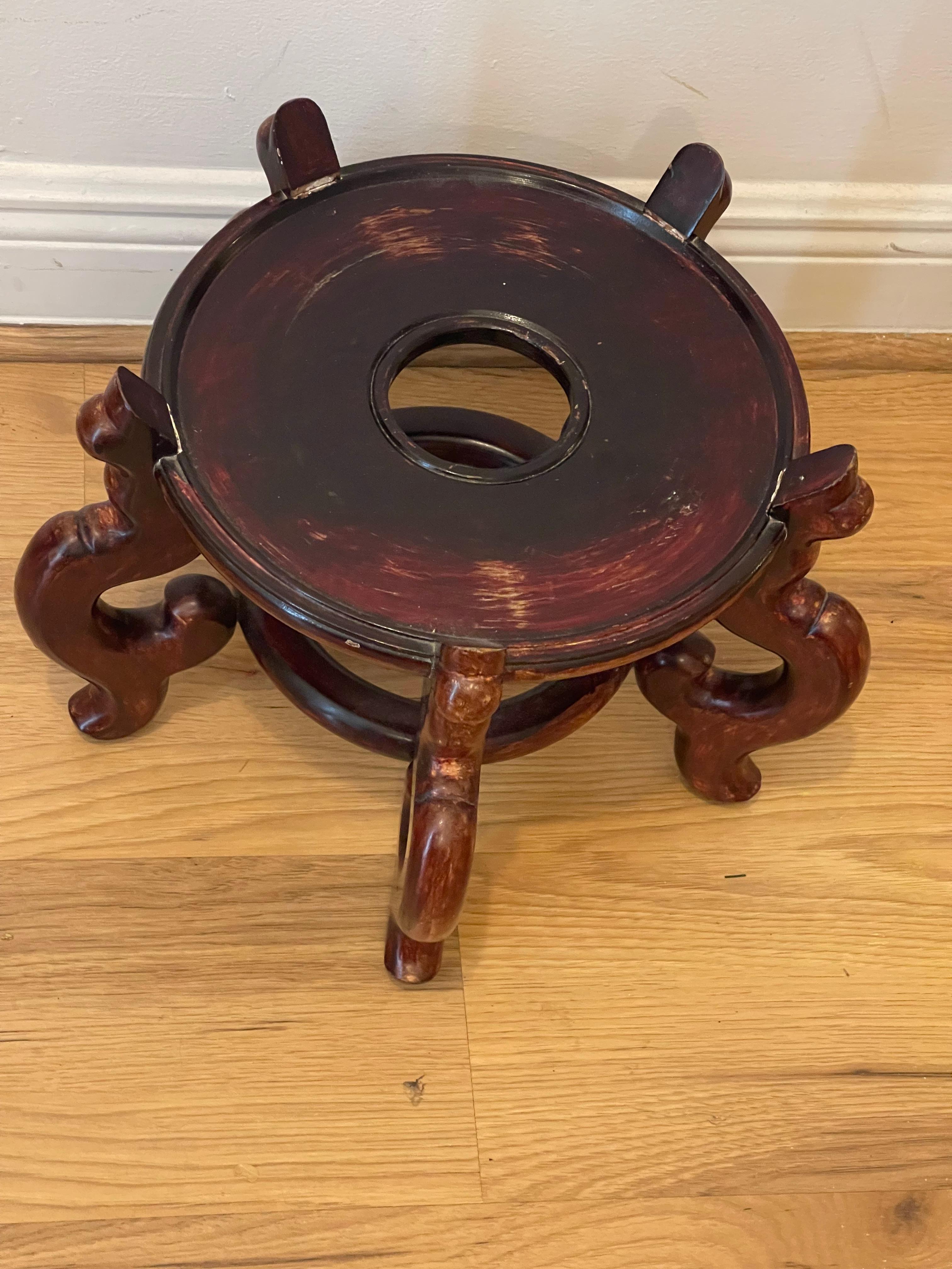 Chippendale cinese Supporto per piante o vasi in palissandro cinese d'epoca in vendita