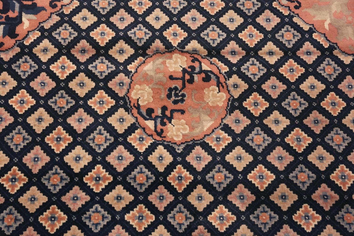 Hand-Knotted Vintage Chinese Rug