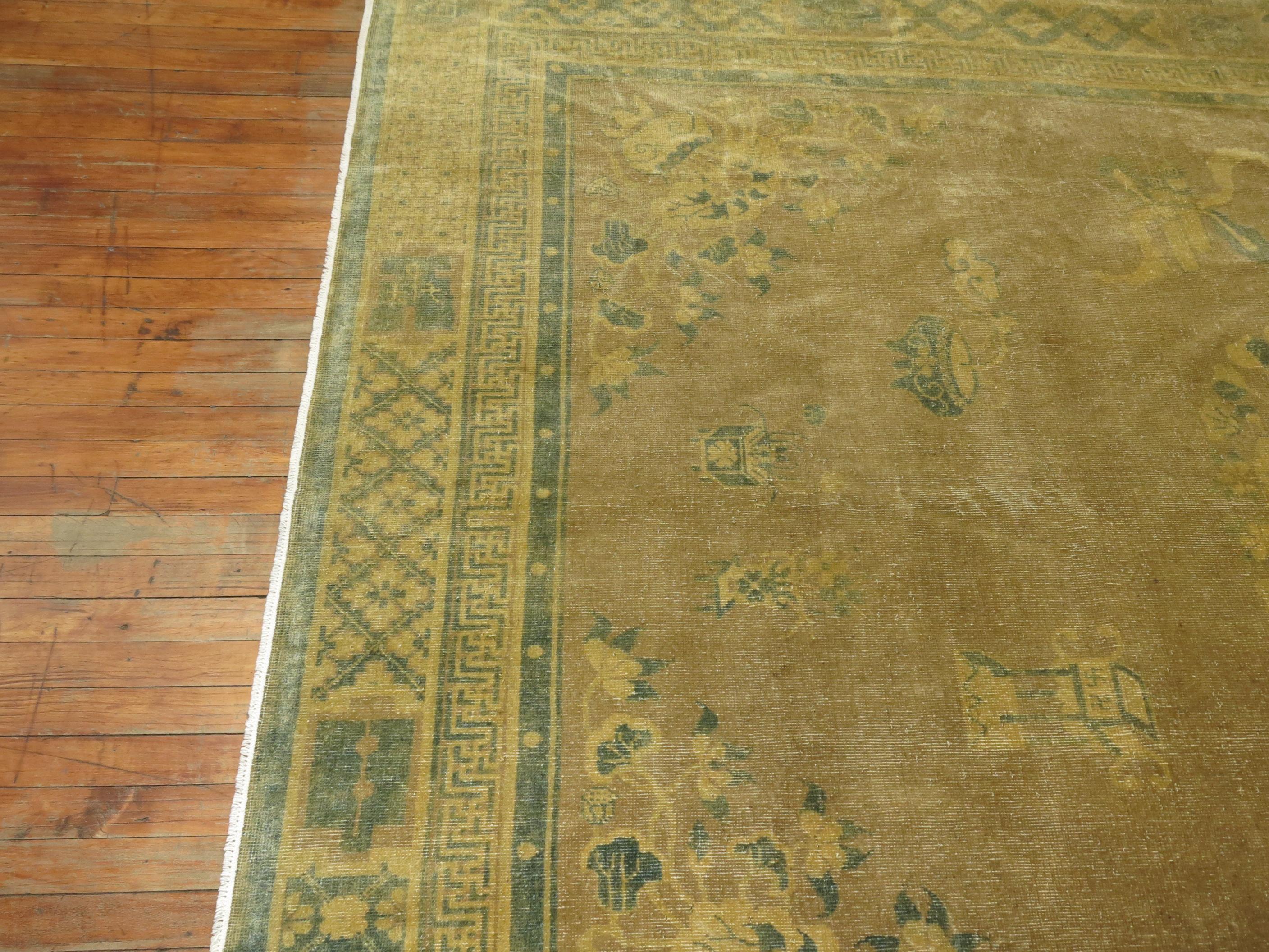 Hand-Woven Vintage Chinese Rug For Sale