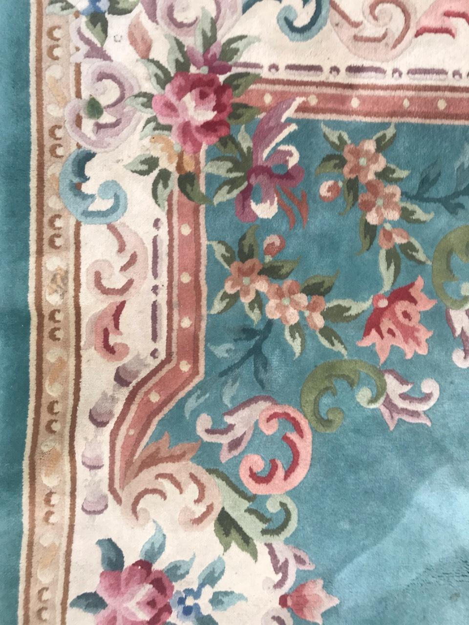 Aubusson Vintage Chinese Savonnerie Style Rug