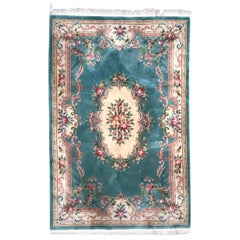 Vintage Chinese Savonnerie Style Rug