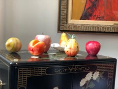 Vintage Chinese Semi-Precious Hardstone & Jade Fruit Fortune Collection, Quartz