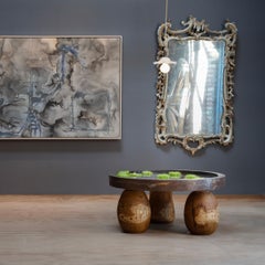 Vintage Chinese Shanghai Deco Glass Pendant, c. 1920