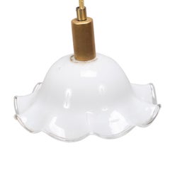 Vintage Chinese Shanghai Deco Glass Pendant, c. 1920