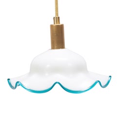 Vintage Chinese Shanghai Deco Glass Pendant, c. 1920