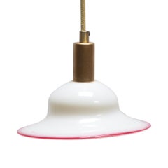 Vintage Chinese Shanghai Deco Glass Pendant, c. 1920