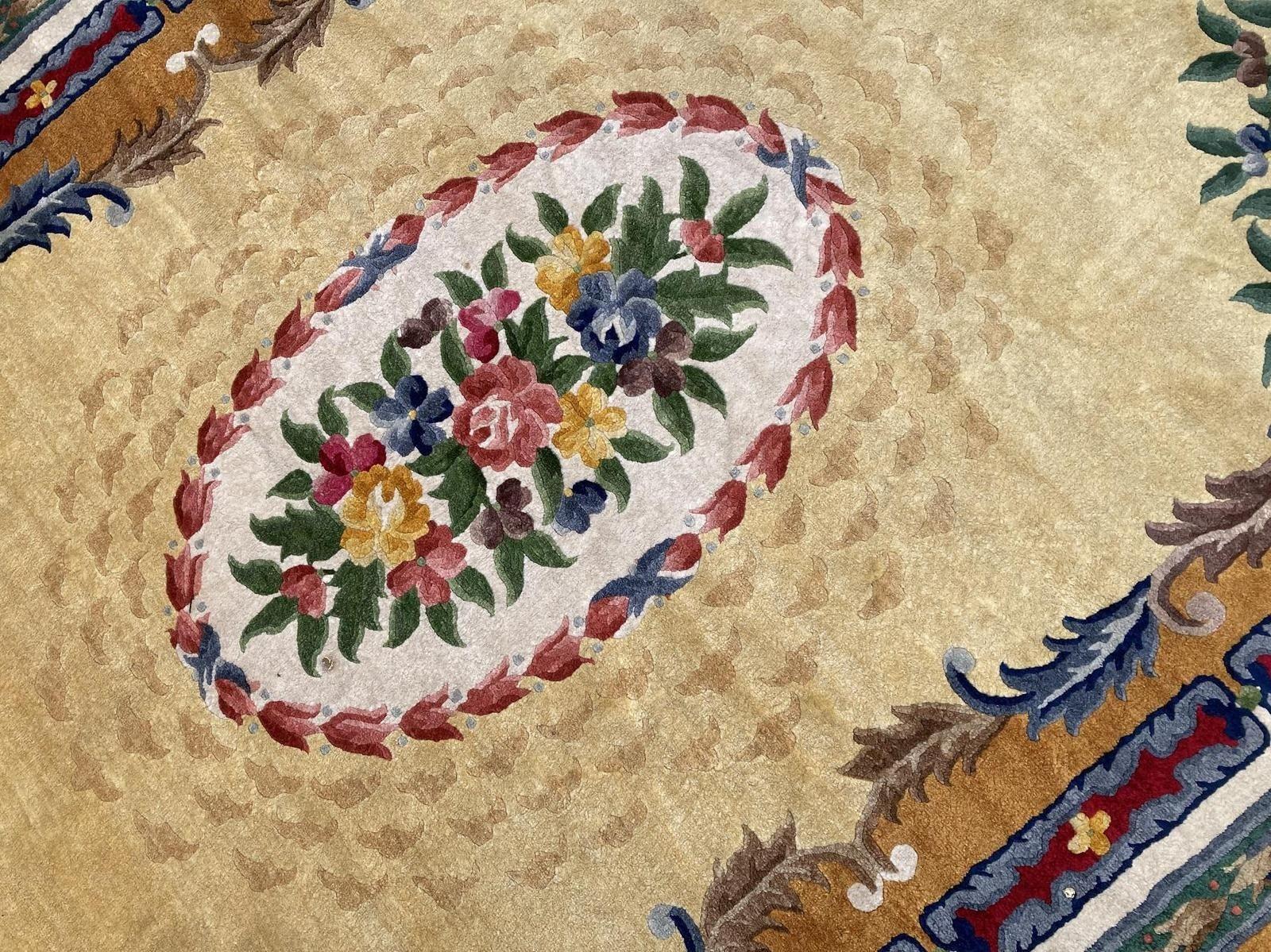 Vintage Chinese Silk Carpet 2.43m X 1.59m im Angebot 4