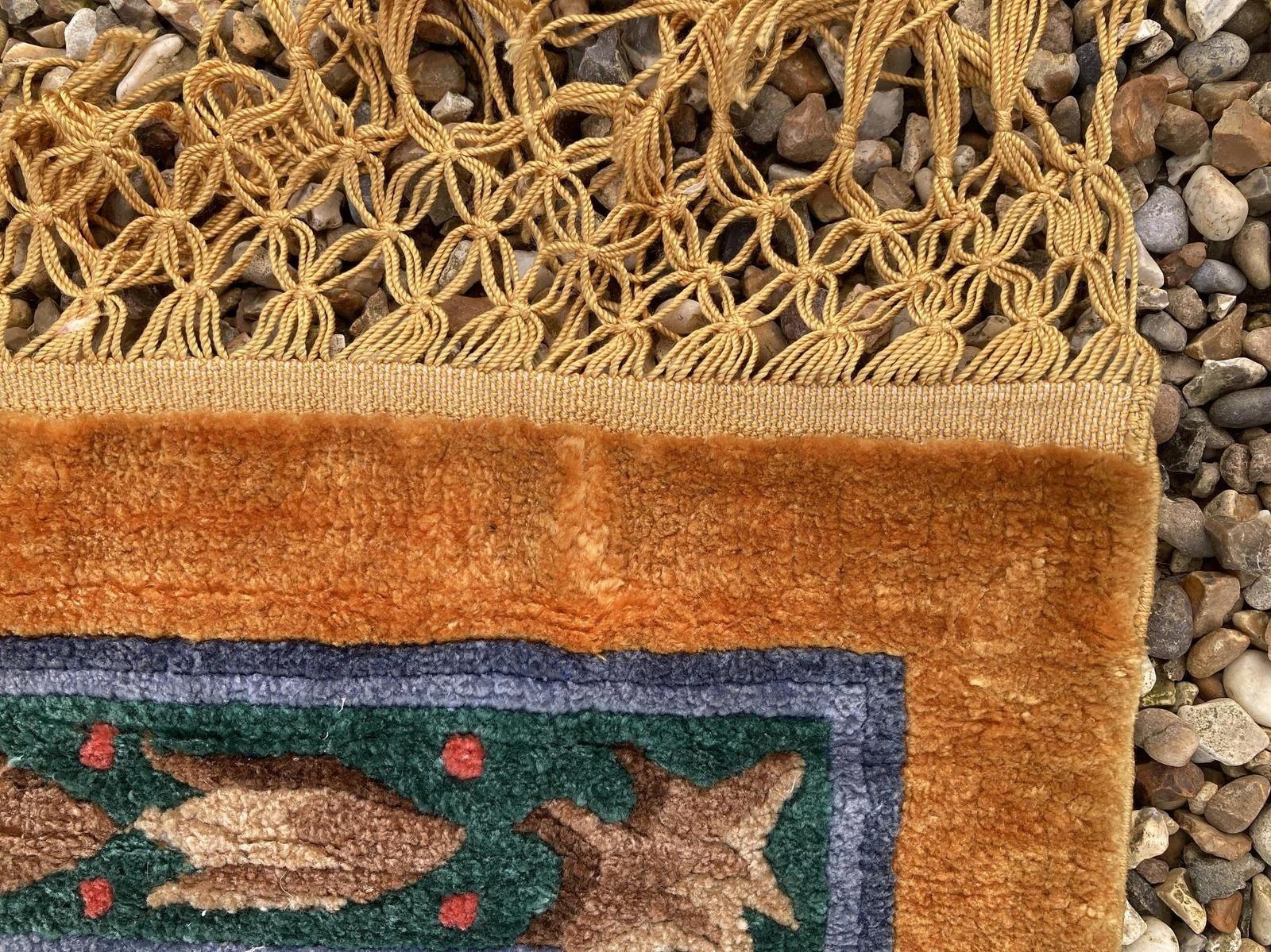 Vintage Chinese Silk Carpet 2.43m X 1.59m im Angebot 8