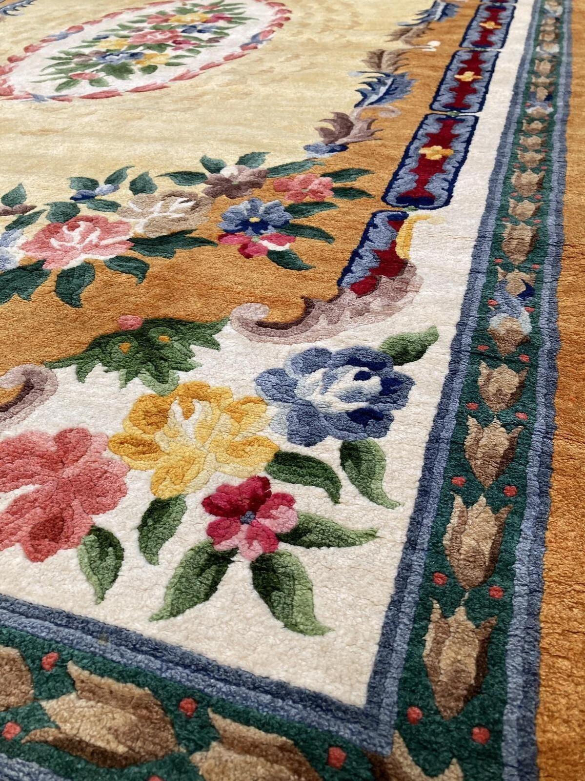 Vintage Chinese Silk Carpet 2.43m X 1.59m im Angebot 2