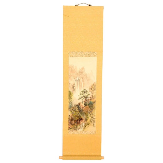 Vintage Chinese Silk Landscape Scroll Wall Art Hanging Decor 1 For