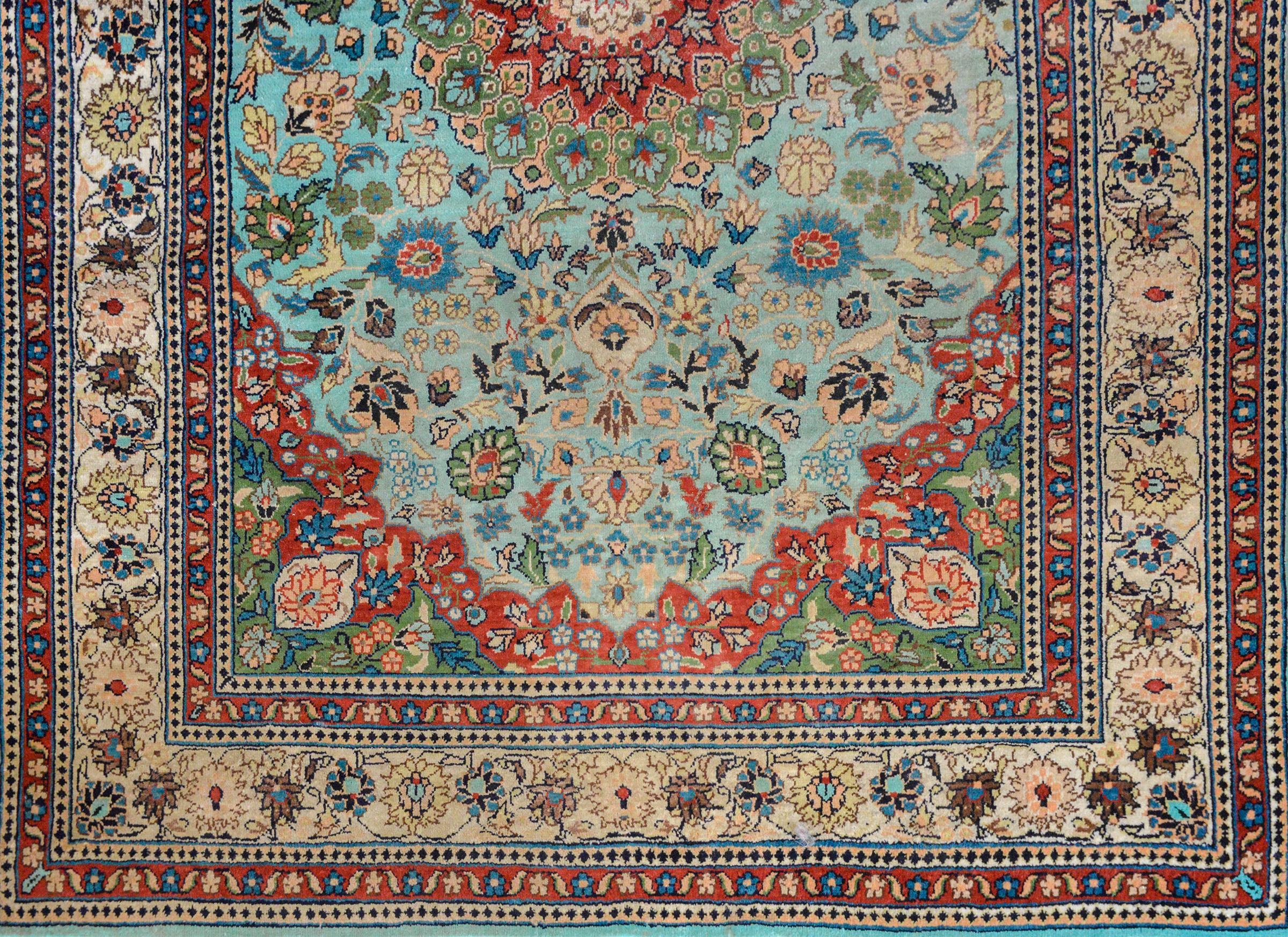 Vintage Chinese Silk Rug For Sale 1